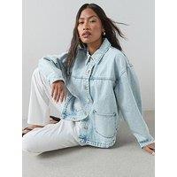 The Very Collection Relaxed Fit Denim Jacket - Light Wash