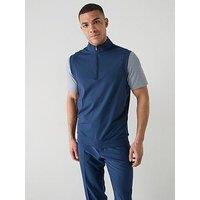Adidas Mens Golf Ultimate 365 Quarter Zip Vest - Navy