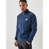 Adidas Mens Golf Ultimate 365 Water Repellant Quarter Zip - Navy
