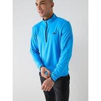 Adidas Mens Golf Lightweight Quarter Zip - Blue