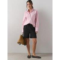 The Very Collection Linen Blend Shorts - Black