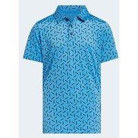 Adidas Boys Golf Climacool Mesh Polo Shirt - Blue