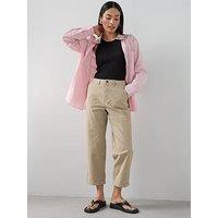 The Very Collection Cropped Chino Trousers - Beige