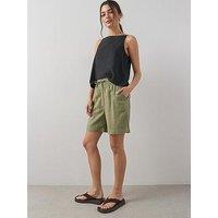 The Very Collection Linen Blend Shorts - Khaki
