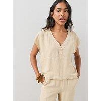 The Very Collection Lyocell Linen Tunic Co-Ord - Beige