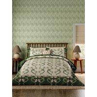 Morris & Co Scrolling Carnation Cover Duvet Set Olive And Ivory