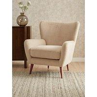 Very Home Dove Faux Fur Wing Chair