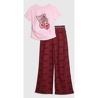 River Island Older Girls Diamante Berry Good Waistband Set - Red