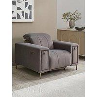 The Very Collection Grove Fabric Power Electric Recliner Armchair With Storage - Fsc Certified