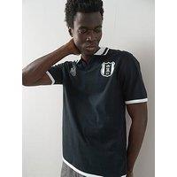 The Very Collection Pure Cotton Chest Graphic Trophy Neck Polo Shirt - Navy