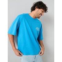 The Very Collection Pure Cotton Embroidered T-Shirt - Blue