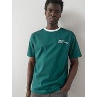 The Very Collection Pure Cotton Back Graphic Detail T-Shirt - Green