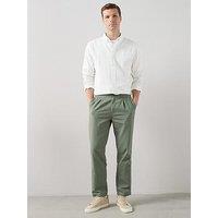 The Very Collection Regular Fit Cotton Linen Blend Trousers - Dark Khaki