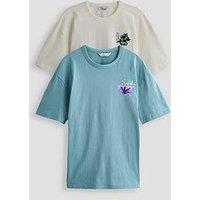 The Very Collection 2 Pack Pure Cotton Graphic T-Shirt Set - Blue/White
