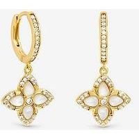 Jon Richard 14K Gold Plated And Clover Earrings