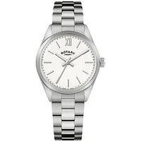 Rotary Ladies Heritage White Dial Stainless Steel Bracelet Watch