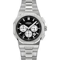 Rotary Men'S Regent Chronograph Two Tone Plated Stainless Steel Bracelet Watch
