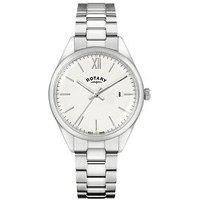 Rotary Men'S Heritage White Dial Stainless Steel Bracelet Watch