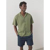 The Very Collection Boxy Fit Short Sleeve Shirt - Khaki