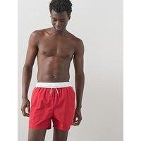 The Very Collection Quick Dry Contrast Piping Swim Shorts - Red
