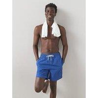 The Very Collection Quick Dry Contrast Stitch Swim Shorts - Blue