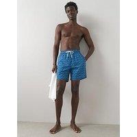 The Very Collection Quick Dry Printed Swim Shorts - Blue