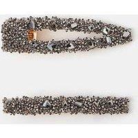 Accessorize 2 X Sparkle Clips - Silver