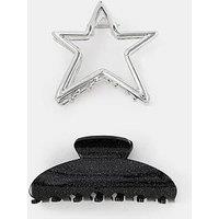 Accessorize 2 X Star Claw Clips - Multi