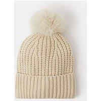 Accessorize Polly Pom Beanie - White