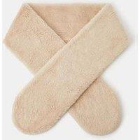 Accessorize Natural Fur Stole - White