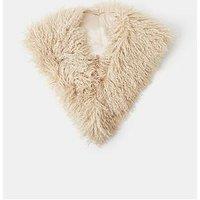 Accessorize Mongolian Fur Tippet Scarf - White