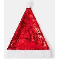 Accessorize Sequin Santa Hat - Red