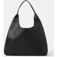 Accessorize Large Slouchy Leather Shoulder Bag - Black