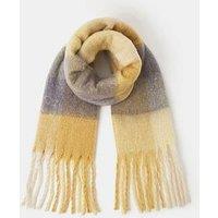 Accessorize Check Superfluffy Scarf - Yellow