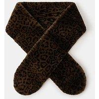 Accessorize Leopard Faux Fur Stole Scarf - Multi