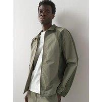 The Very Collection Tech Zip Through Shell Jacket - Green