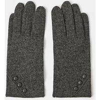 Accessorize Plain Wool Gloves - Grey