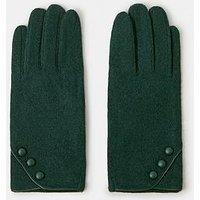 Accessorize Plain Wool Gloves - Green