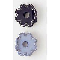 Accessorize 2-Pack Diamante Flower Claw Clip - Blue