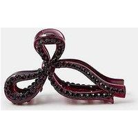 Accessorize Gem Bow Claw Clip - Red