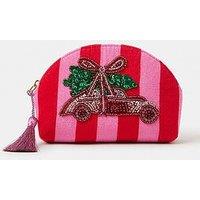 Accessorize Christmas Car Stripe Coin Purse - Pink