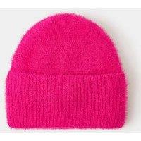 Accessorize Fuzzy Beanie Hat - Pink