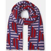 Accessorize Lightweight Heart Stripe Scarf - Blue
