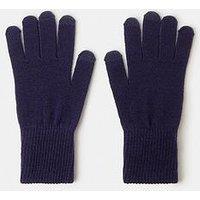 Accessorize Plain Heart Touch Screen Gloves - Blue