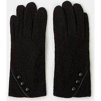 Accessorize Plain Wool Gloves - Black