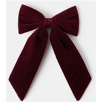 Accessorize Velvet Bow - Red