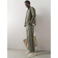 The Very Collection Tech Elasticated Waist Cuffed Trousers - Green