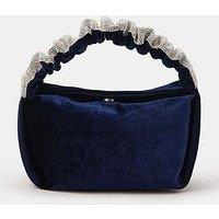 Accessorize Diamante Strap Handheld Bag - Blue