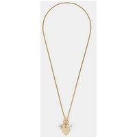 Accessorize 14Ct Plated Omega Initial Charm Necklace - Gold