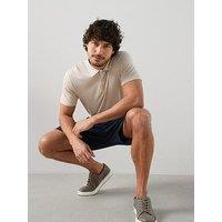 The Very Collection Linen Blend Polo Shirt - Stone